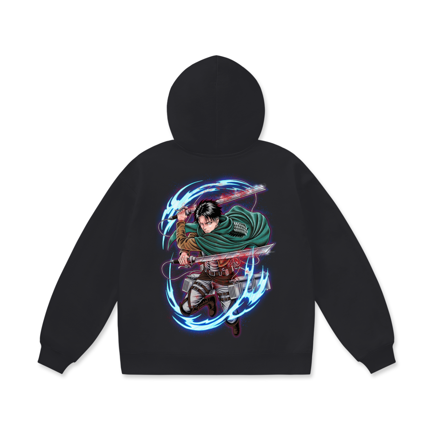 Hoodie,Oversized,Anime,Attack on Titan,Levi Ackerman
