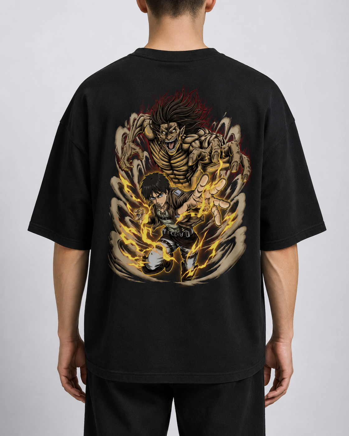 Tshirt,Oversized,Anime,AttackOnTitan,ErenYeager