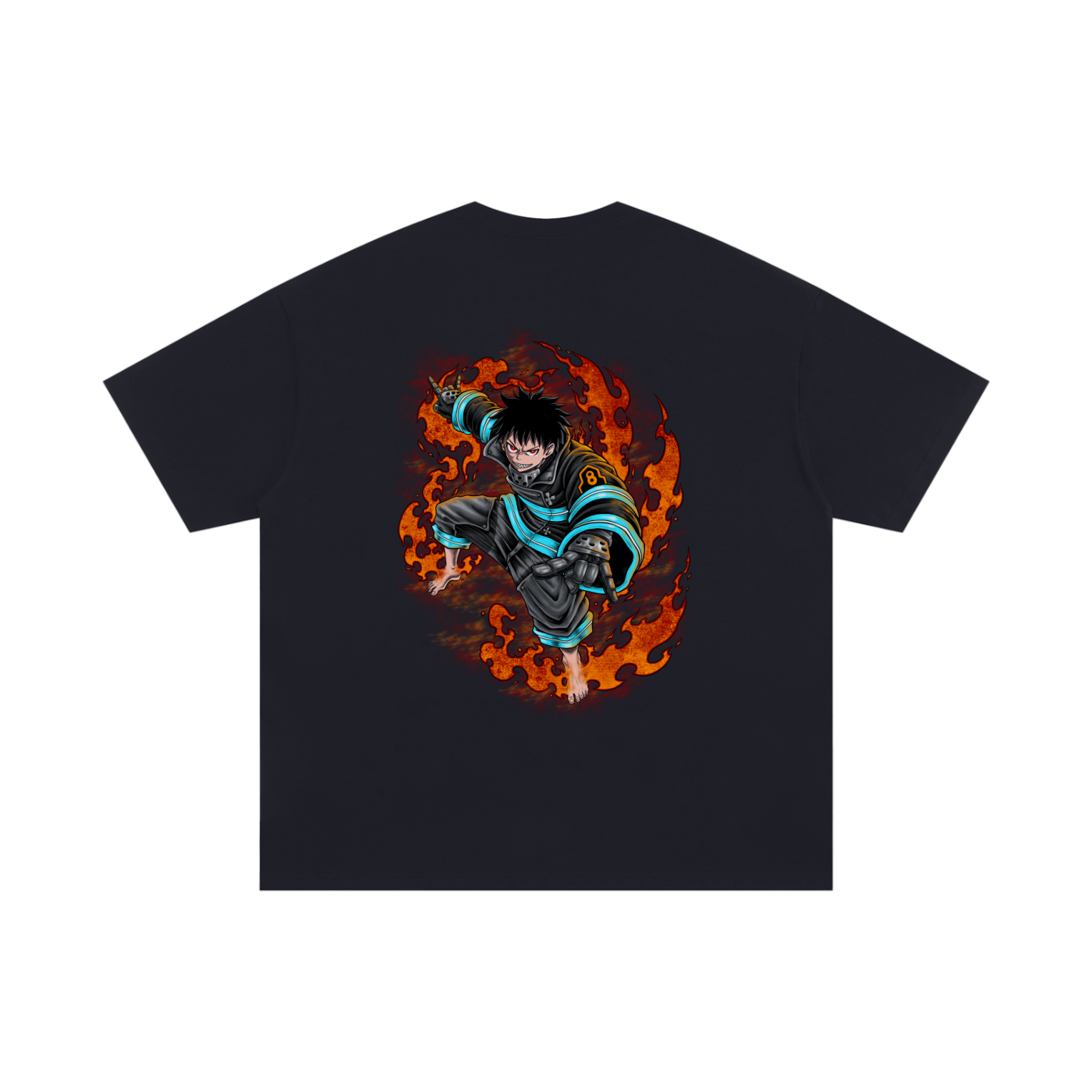 T-Shirt,Oversized,Anime,Fire Force,Shinra Kusakabe