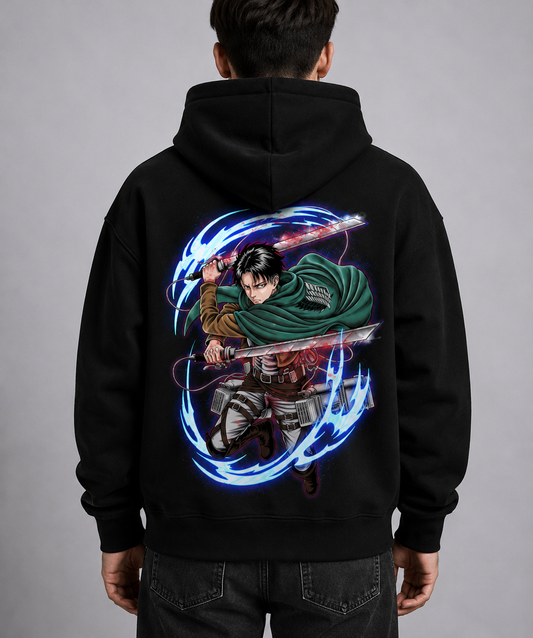 Hoodie,Oversized,Anime,Attack on Titan,Levi Ackerman