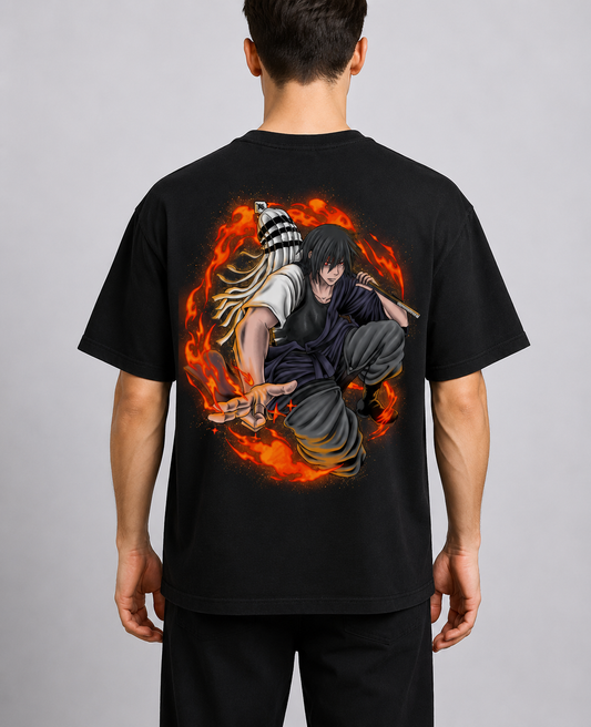 T-shirt,Oversized,Anime,Fire Force,Benimaru Shinmon