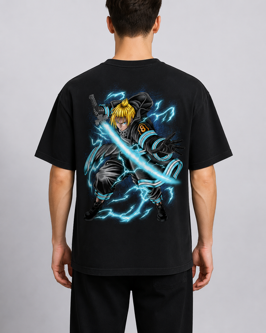 T-Shirt,Anime,Fire Force,Arthur Boyle,Oversized